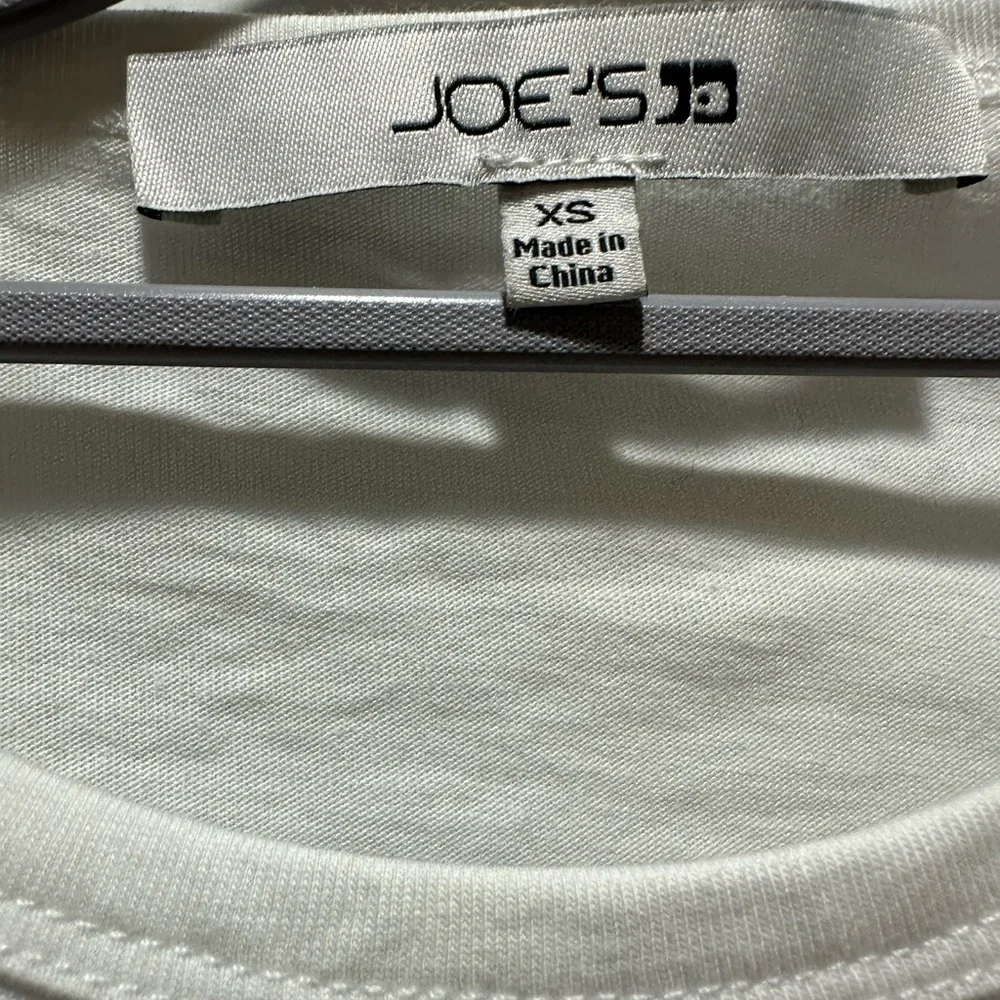 Joe's Jeans White Lace Accent Long Sleeve Shirt